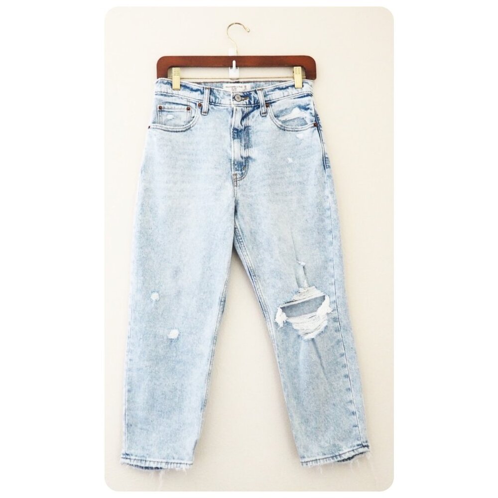 ! Abercrombie & Fitch The Mom High Rise Jeans sz 26 2 xs - Picture 1 of 7